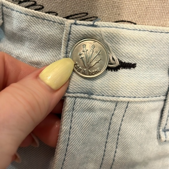 Rag & Bone Double Blues Denim Jean Skirt Size 25 Pockets Moss - Picture 5 of 9